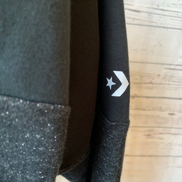 NWT Converse Black Crop Sweatshirt Size S - Picture 3 of 8